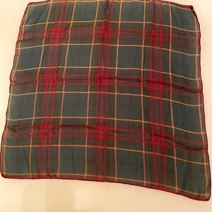 Vintage Green Plaid Scarf